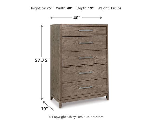 Chrestner Chest of Drawers B983-46 Black/Gray Contemporary Master Bed Cases By Ashley - sofafair.com