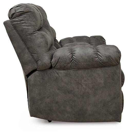 Derwin Reclining Loveseat with Console 2840294 Black/Gray Contemporary Motion Upholstery By Ashley - sofafair.com