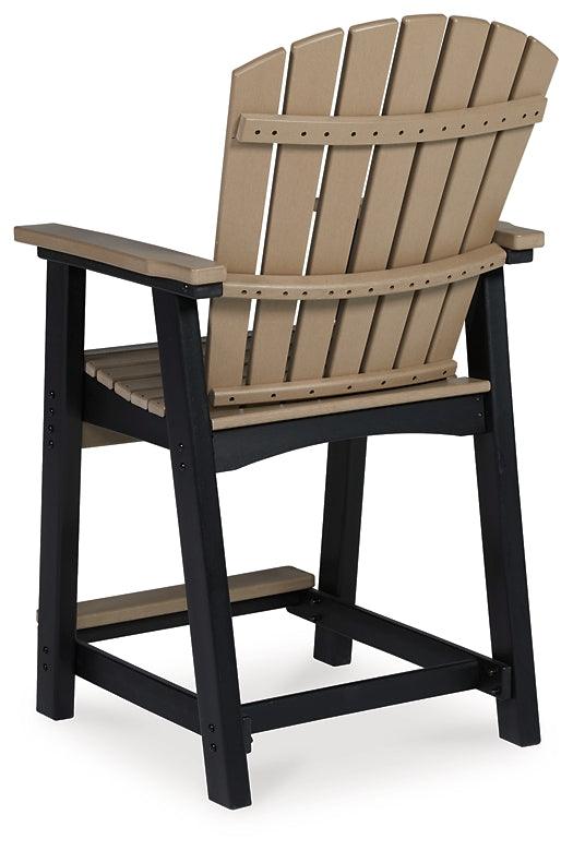 Fairen Trail Outdoor Counter Height Bar Stool (Set of 2) P211-124 Black/Gray Contemporary Outdoor Counter Barstool By Ashley - sofafair.com