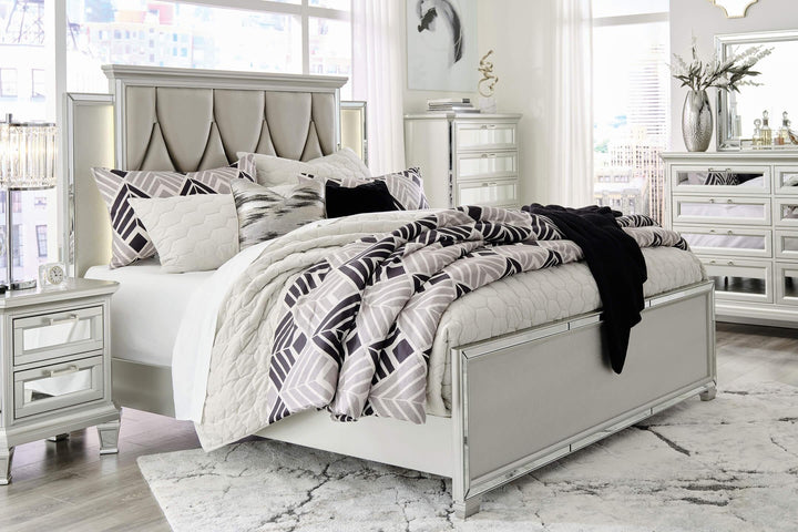 Lindenfield King Panel Bed B758B10 Black/Gray Contemporary Master Beds By Ashley - sofafair.com