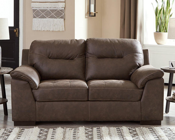 Maderla Loveseat 6200235 Walnut Contemporary Stationary Upholstery By AFI - sofafair.com