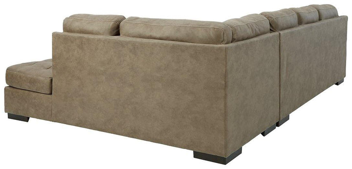 Maderla 2Piece Sectional with Chaise 62003S2 Pebble Contemporary Stationary Sectionals By AFI - sofafair.com