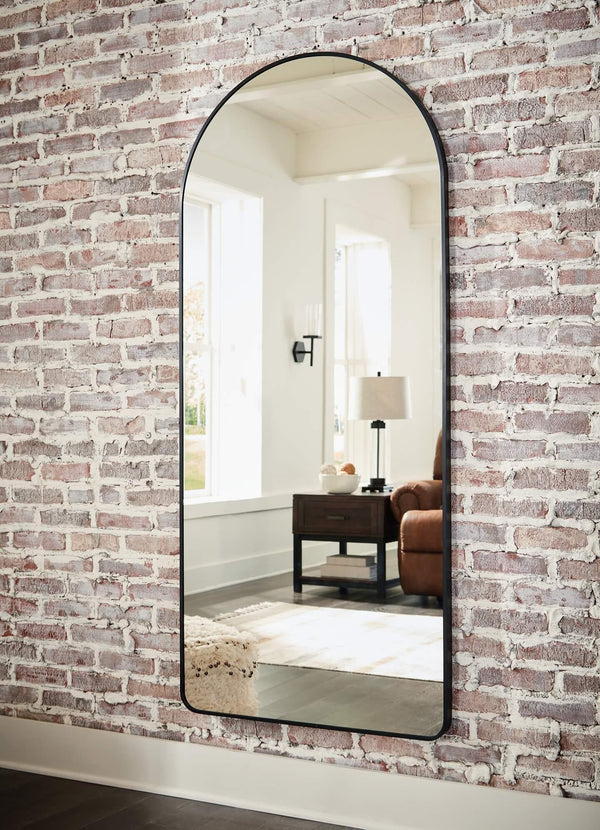 Sethall Floor Mirror A8010307 Black/Gray Casual Decorative Oversize Accents By Ashley - sofafair.com