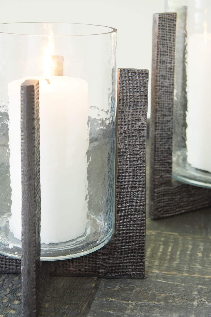 A2000591 Transparent Casual Garekton Candle Holder (Set of 2) By Ashley - sofafair.com