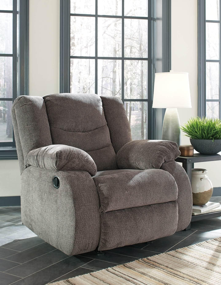 Tulen Recliner 9860625 Black/Gray Contemporary Motion Upholstery By Ashley - sofafair.com