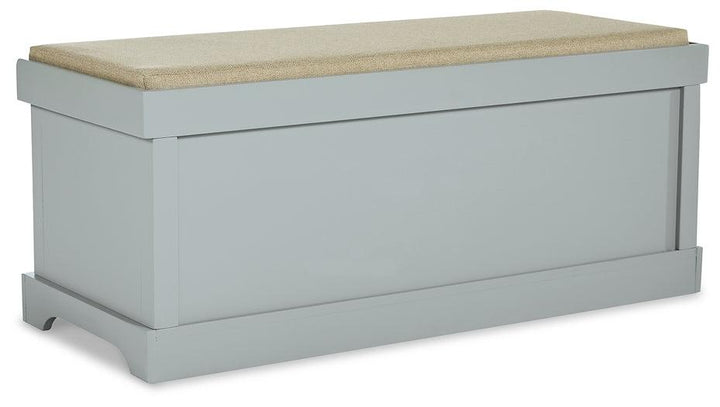 Dowdy Storage Bench A3000120 Black/Gray Casual Stationary Upholstery Accents By Ashley - sofafair.com