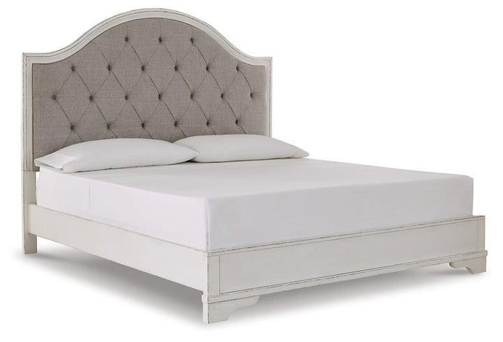 Brollyn King Upholstered Panel Bed B773B4 White Traditional Master Beds By Ashley - sofafair.com