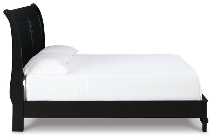 Chylanta King Sleigh Bed B739B4 Black/Gray Traditional Master Beds By Ashley - sofafair.com