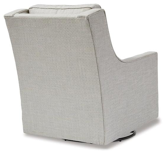 Kambria Swivel Glider Accent Chair A3000206 Blue Contemporary Accent Chairs - Free Standing By Ashley - sofafair.com