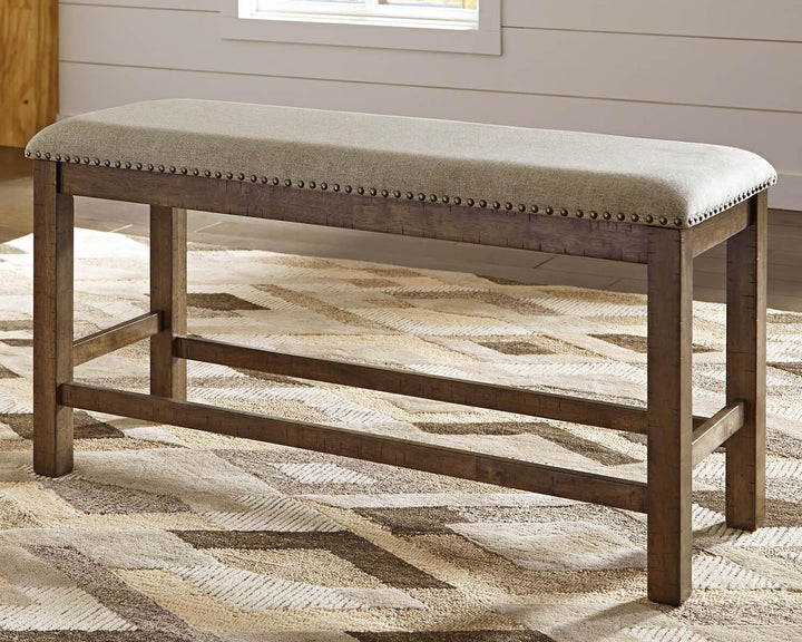 Moriville Counter Height Dining Bench D631-09 Brown/Beige Casual Casual Seating By Ashley - sofafair.com