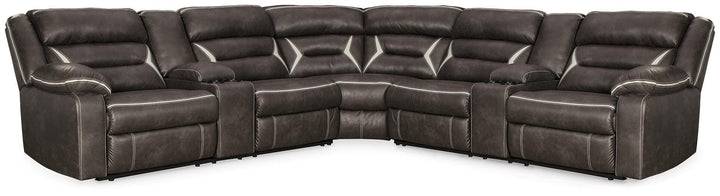 Kincord 3-Piece Power Reclining Sectional 13104S5 Black/Gray Contemporary Motion Sectionals By AFI - sofafair.com