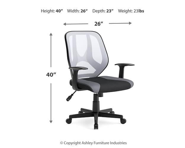 H190-09 Black/Gray Contemporary Beauenali Home Office Desk Chair By AFI - sofafair.com