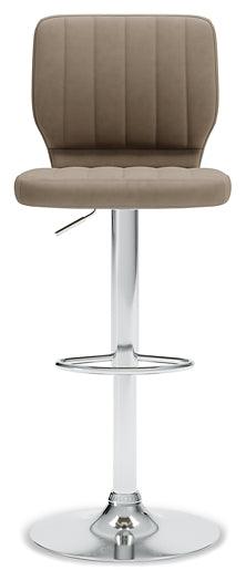 Pollzen Bar Height Bar Stool D121-130 Brown/Beige Contemporary Barstool By Ashley - sofafair.com