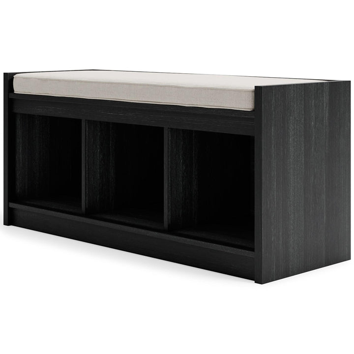 Yarlow Storage Bench A3000320 Black/Gray Casual Stationary Upholstery Accents By Ashley - sofafair.com