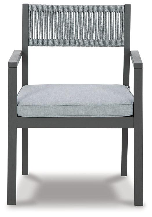 Eden Town Arm Chair with Cushion (Set of 2) P358-601A White Casual Outdoor Dining Chair By Ashley - sofafair.com