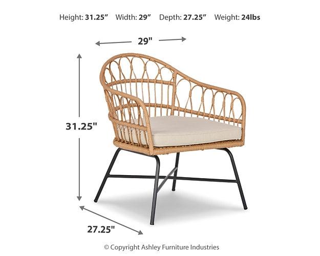 Hoonah Accent Chair A3000615 Brown/Beige Casual Stationary Upholstery Accents By Ashley - sofafair.com