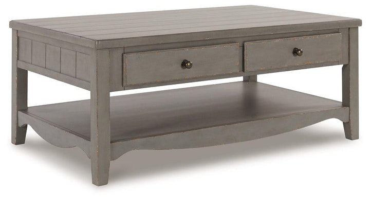 Charina Coffee Table T784-1 Black/Gray Traditional Cocktail Table By Ashley - sofafair.com