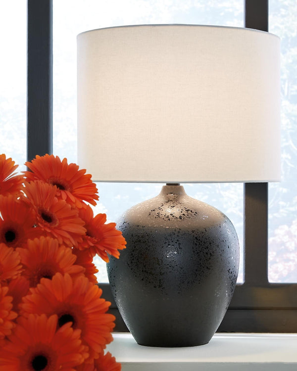 L123894 Black/Gray Contemporary Ladstow Table Lamp By Ashley - sofafair.com