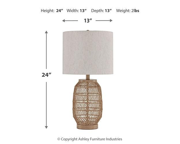 Orenman Table Lamp (Set of 2) L329094 Brown/Beige Casual Table Lamp Pair By Ashley - sofafair.com