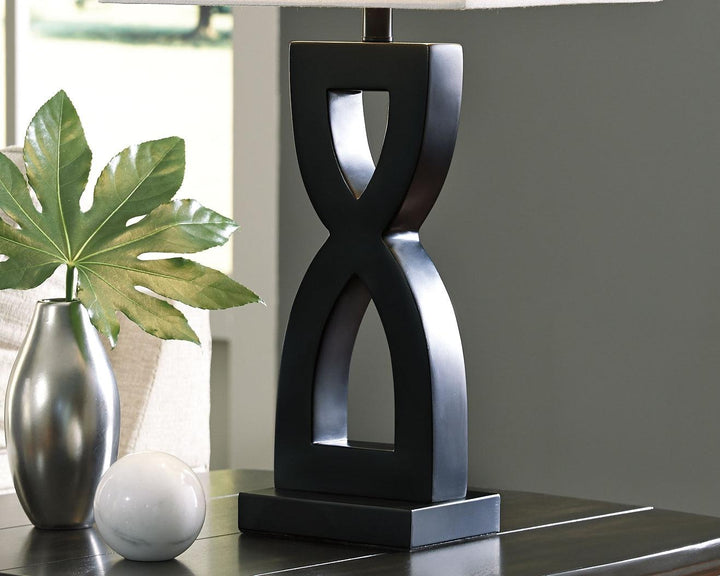 Amasai Table Lamp (Set of 2) L243144 Black/Gray Contemporary Table Lamp Pair By Ashley - sofafair.com