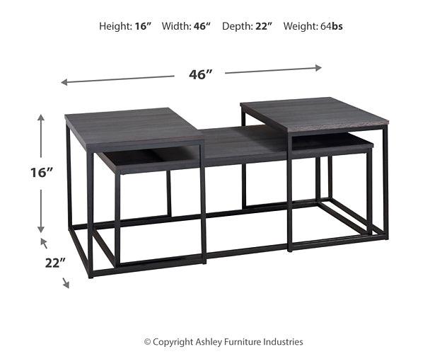 Yarlow 36" Home Office Desk H215-13 Black/Gray Contemporary Desks By Ashley - sofafair.com
