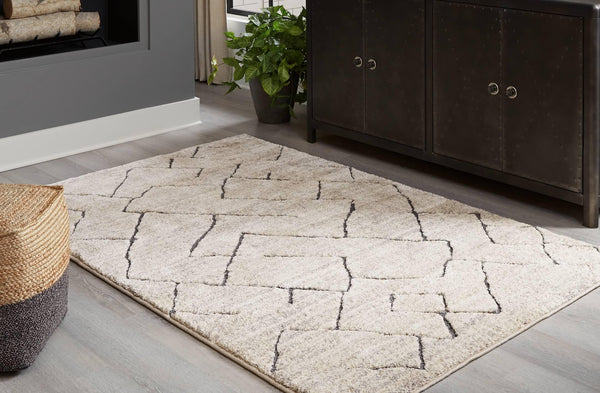 Ashbertly AMP011641 White Contemporary Rug Large By Ashley - sofafair.com