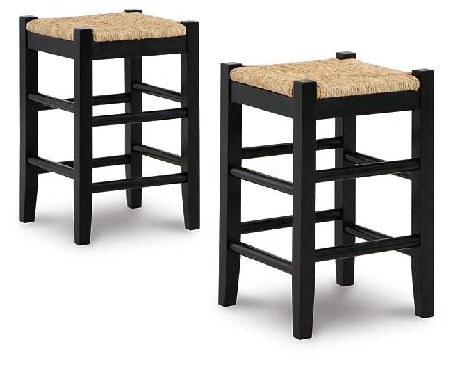 Mirimyn Counter Height Bar Stool D508-124 Black/Gray Casual Barstools By Ashley - sofafair.com