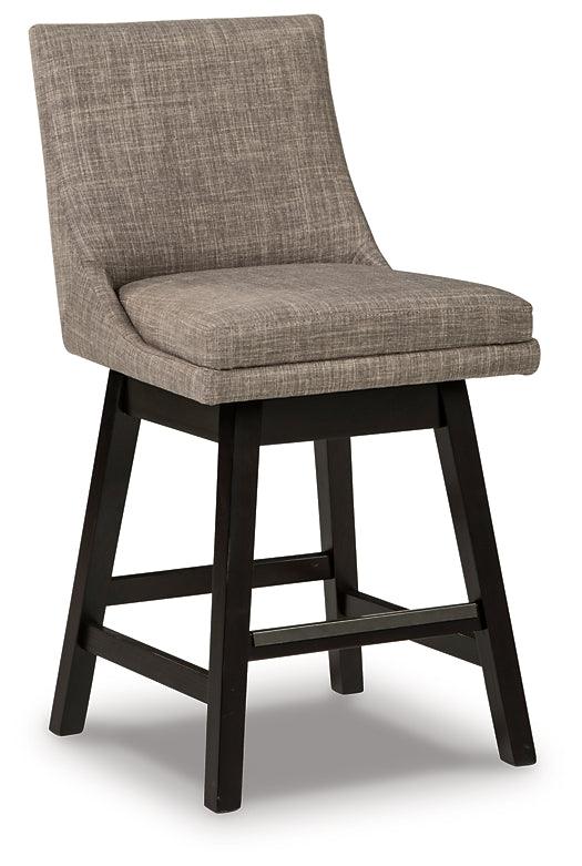 Tallenger Counter Height Bar Stool (Set of 2) D380-424X2 Black/Gray Casual Barstool By Ashley - sofafair.com