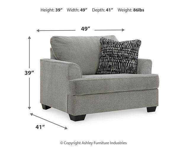 Deakin Oversized Chair 3470823 Black/Gray Contemporary Stationary Upholstery By Ashley - sofafair.com