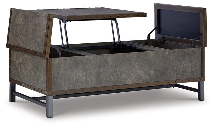 Derrylin Lift-Top Coffee Table T973-9 Black/Gray Casual Cocktail Table Lift By Ashley - sofafair.com