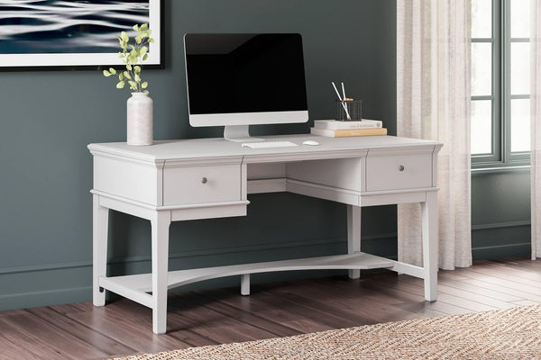 Kanwyn Home Office Storage Leg Desk H777-26 White Traditional Desks By Ashley - sofafair.com