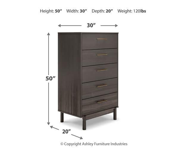 Brymont Chest of Drawers EB1011-245 Black/Gray Contemporary Master Bed Cases By AFI - sofafair.com