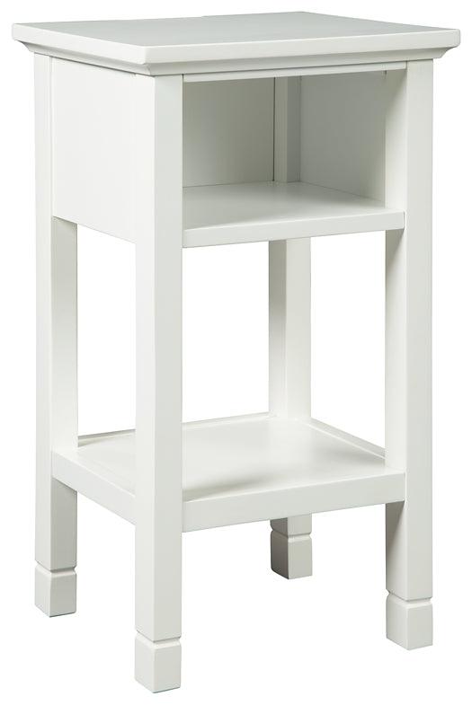 A4000090 White Contemporary Marnville Accent Table By Ashley - sofafair.com