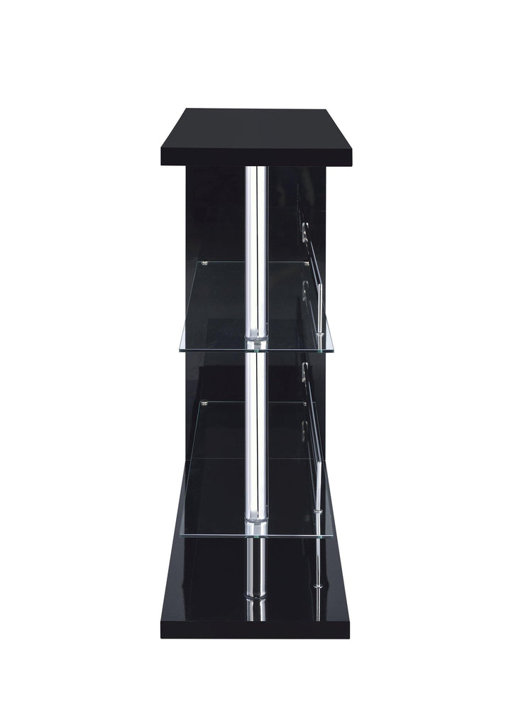 100165 Black high gloss Contemporary Bar units: contemporary By coaster - sofafair.com