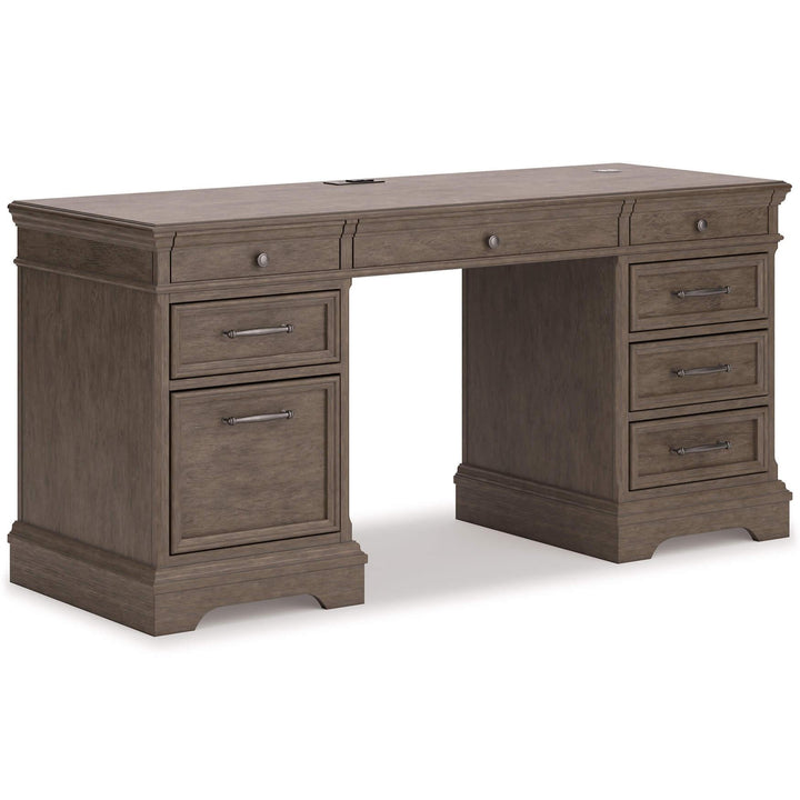 Janismore Credenza H776H2 Black/Gray Traditional Home Office Storage By AFI - sofafair.com