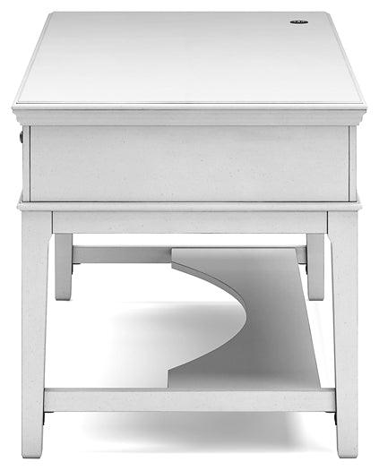 Kanwyn Home Office Storage Leg Desk H777-26 White Traditional Desks By Ashley - sofafair.com