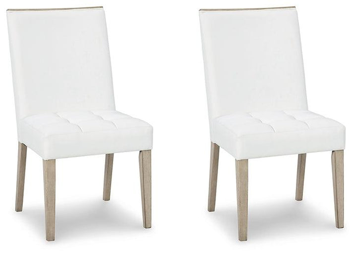 D950-01 White Contemporary Wendora Dining Chair By Ashley - sofafair.com