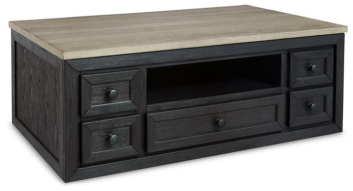 Foyland Lift-Top Coffee Table T979-9 Black/Gray Contemporary Cocktail Table Lift By Ashley - sofafair.com