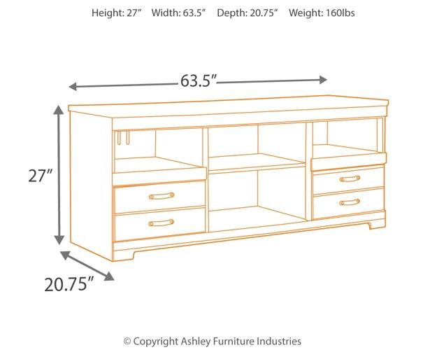 Trinell 63" TV Stand W446-68 Brown/Beige Casual Entertainment Center By Ashley - sofafair.com