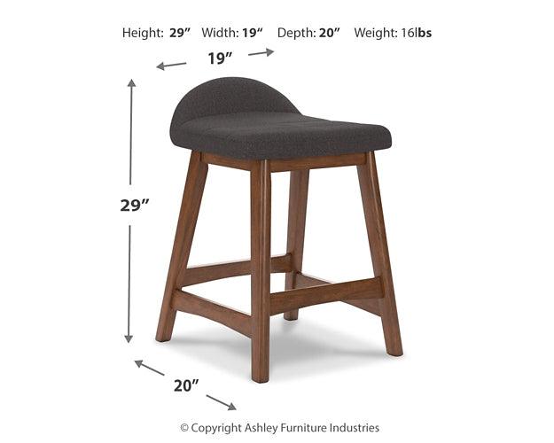 Lyncott Counter Height Bar Stool D615-224 Black/Gray Contemporary Barstool By Ashley - sofafair.com