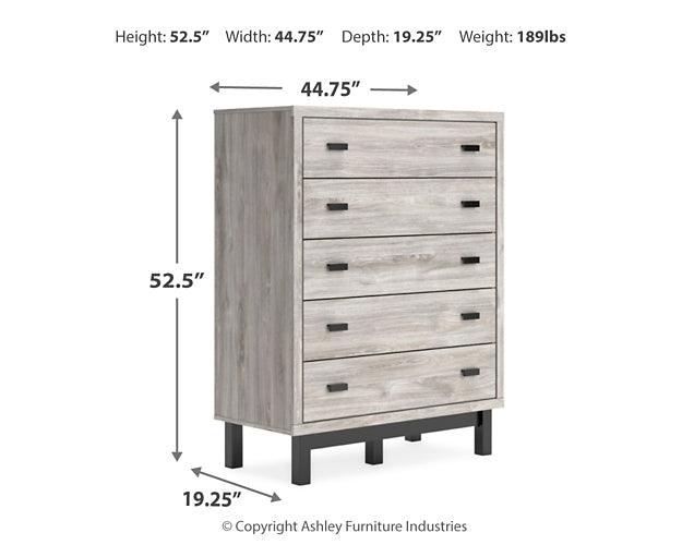 Vessalli Chest of Drawers B1036-345 Black/Gray Contemporary Master Bed Cases By Ashley - sofafair.com