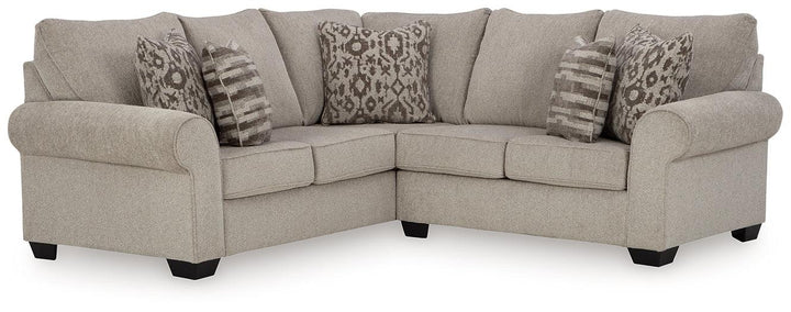 Claireah 2-Piece Sectional 90603S1 Brown/Beige Casual Stationary Sectionals By AFI - sofafair.com