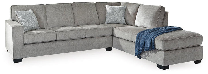Altari 2-Piece Sectional with Chaise 87214S2 Black/Gray Contemporary Stationary Sectionals By Ashley - sofafair.com