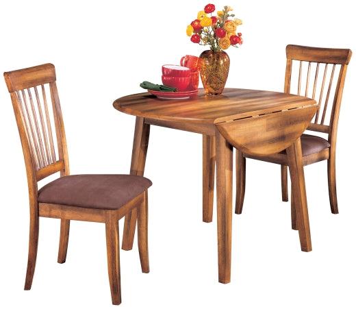 Berringer Dining Table and 2 Chairs D199D16 Brown/Beige Casual Stationary Upholstery Package By Ashley - sofafair.com