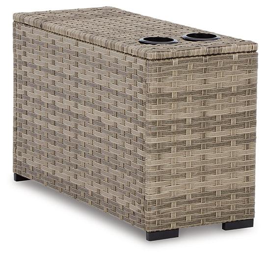 Calworth Outdoor Console P458-853 Brown/Beige Contemporary Outdoor Sectionals By Ashley - sofafair.com