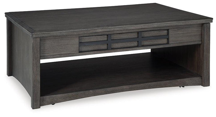 Montillan Lift-Top Coffee Table T651-9 Black/Gray Casual Cocktail Table Lift By Ashley - sofafair.com
