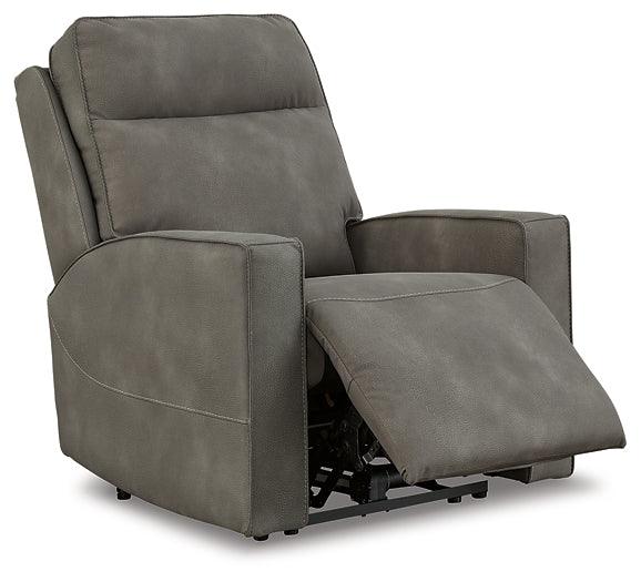 Next-Gen Durapella Power Recliner 4510206 Black/Gray Contemporary Motion Recliners - Free Standing By Ashley - sofafair.com