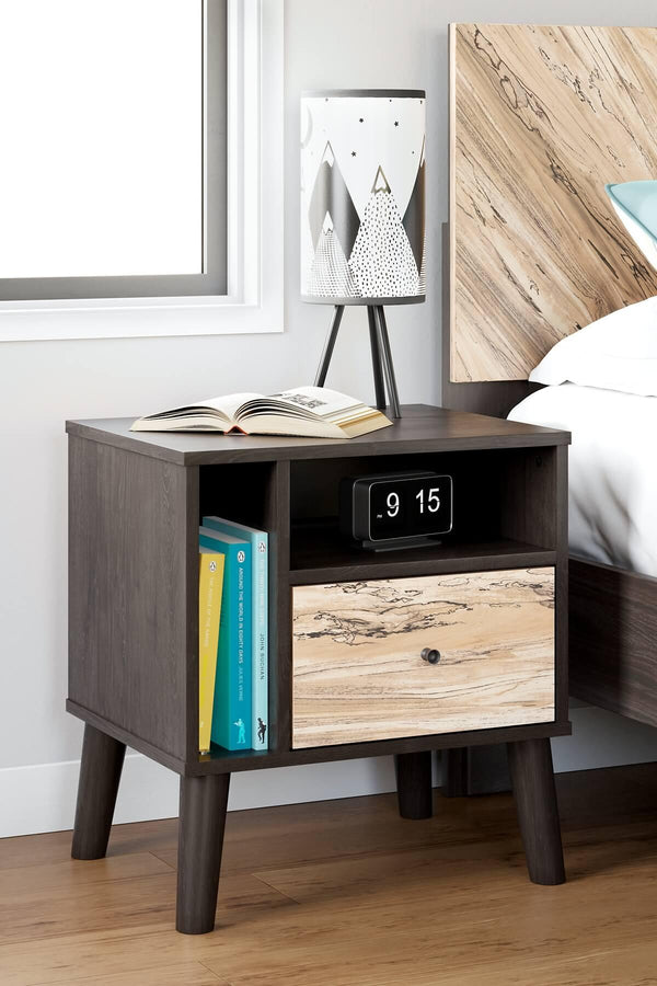 Piperton Nightstand EB5514-291 Black/Gray Contemporary Youth Bed Cases By AFI - sofafair.com