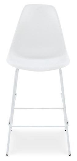 Forestead Counter Height Bar Stool (Set of 2) D130-224X2 White Contemporary Barstool By Ashley - sofafair.com