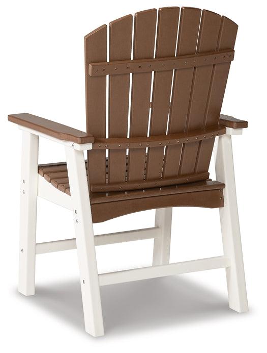 Genesis Bay Outdoor Dining Arm Chair (Set of 2) P212-601A White Contemporary Outdoor Dining Chair By Ashley - sofafair.com